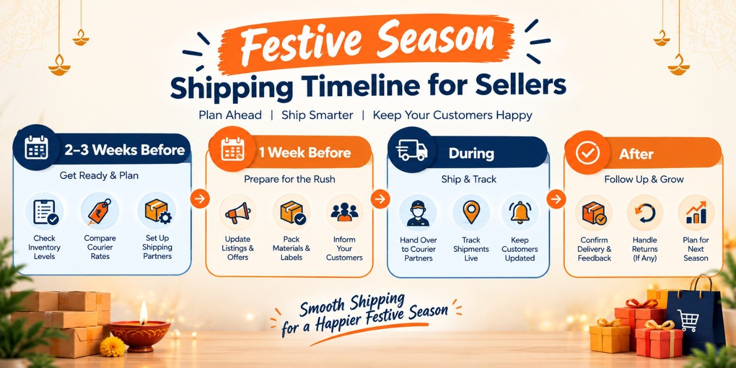 Festive season shipping timeline for sellers